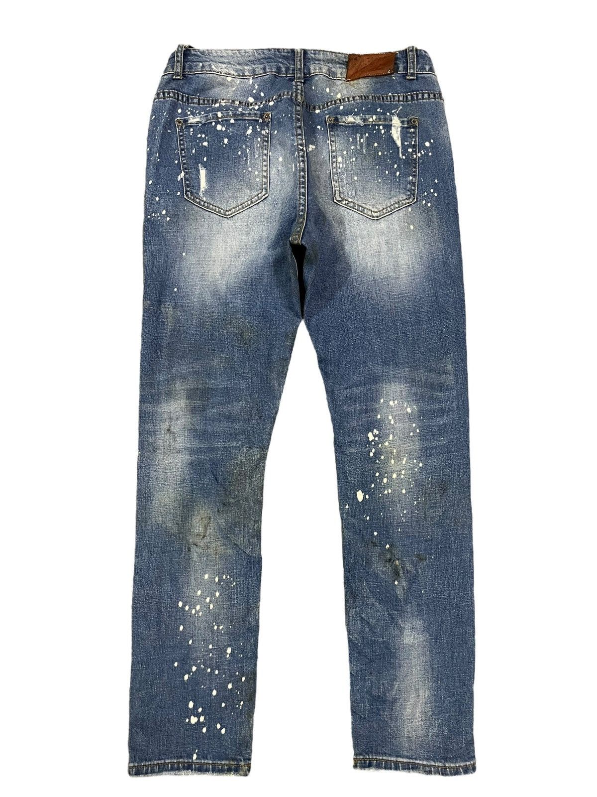If Six Was Nine Vintage Japanese Denim Paint Splatter Sick Distressed Jeans Size 31" - 9 Thumbnail
