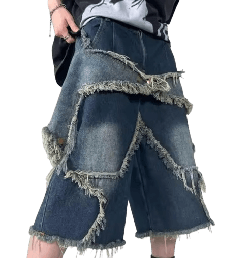 Japanese Brand Patch denim short loose Size US 44 / EU 60 - 1 Thumbnail