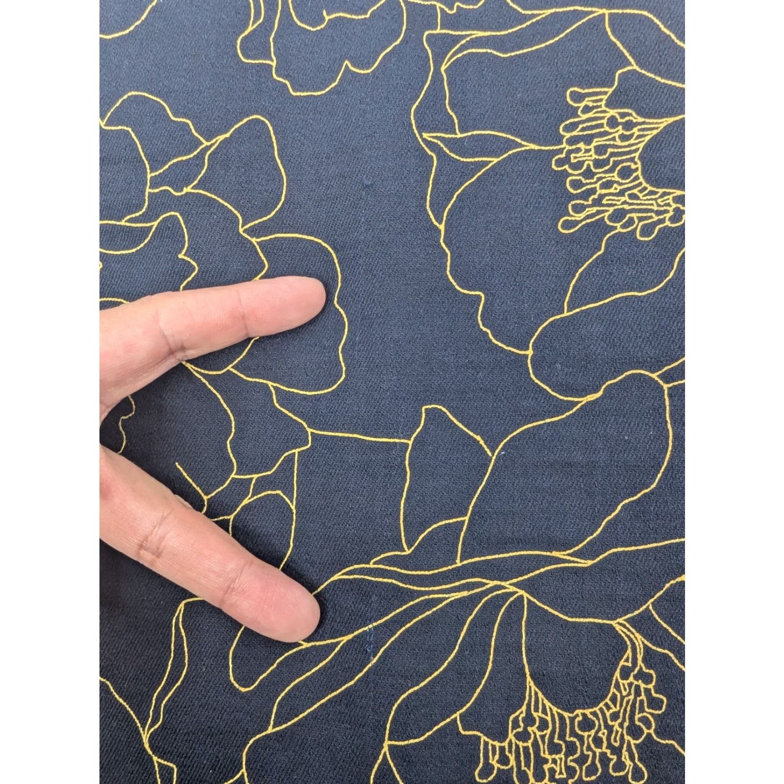 Ann Taylor Ann Taylor Factory Skirt Womens 10 Black Gold Flowers Floral Midi Work Straight Size 32" / US 10 / IT 46 - 2 Thumbnail