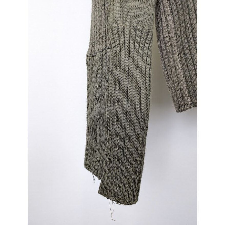 Balenciaga o1rshd1 Wool Uncycled Socks Jumper Knitwear in Khaki Size US S / EU 44-46 / 1 - 8 Thumbnail
