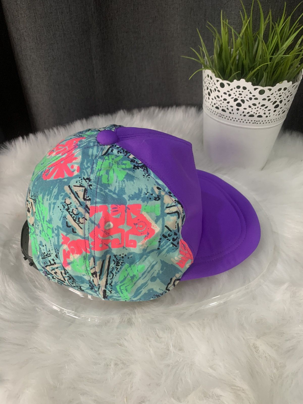 Japanese Brand VINTAGE!! Caps 90's Colour Block Size ONE SIZE - 4 Thumbnail