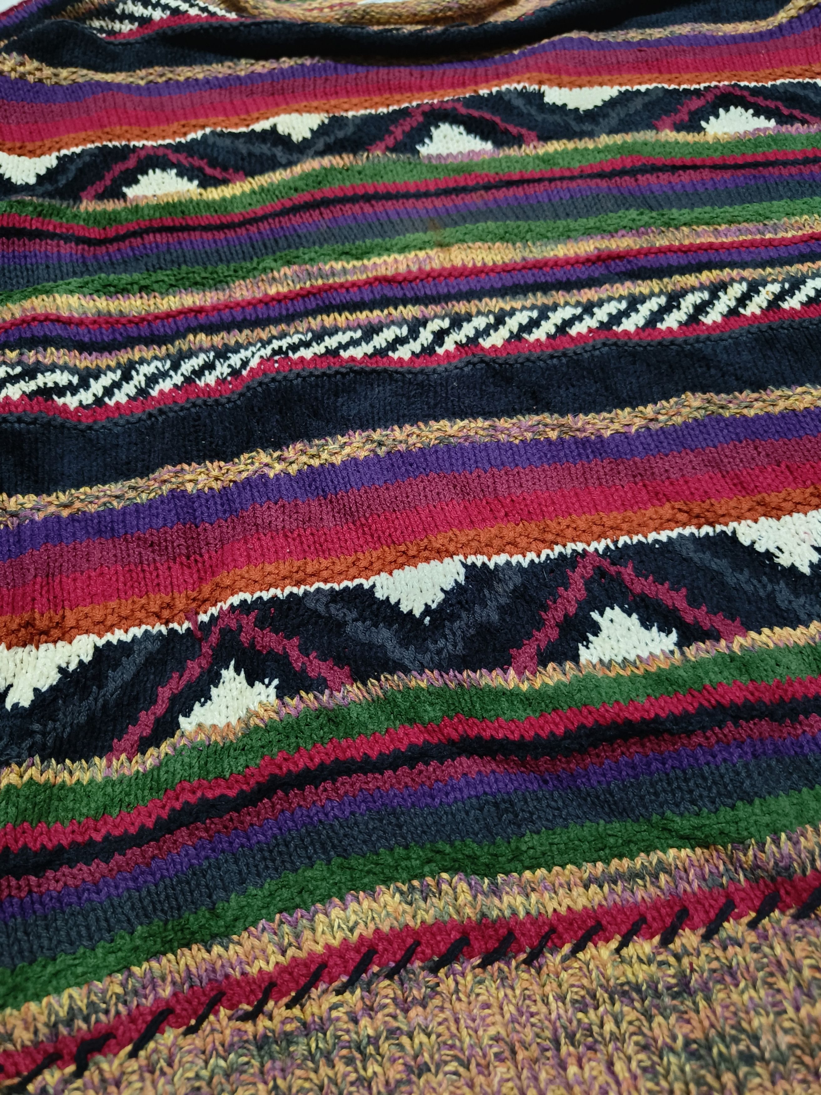 Other Vintage 80s MACKINAW Hand Knitted Ethnic Pattern Sweater Size US L / EU 52-54 / 3 - 5 Thumbnail