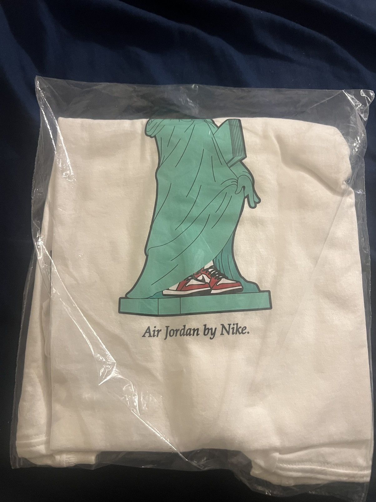 Nike Nike Air Jordan NYC Statue Of Liberty Bred TShirt White Grailed