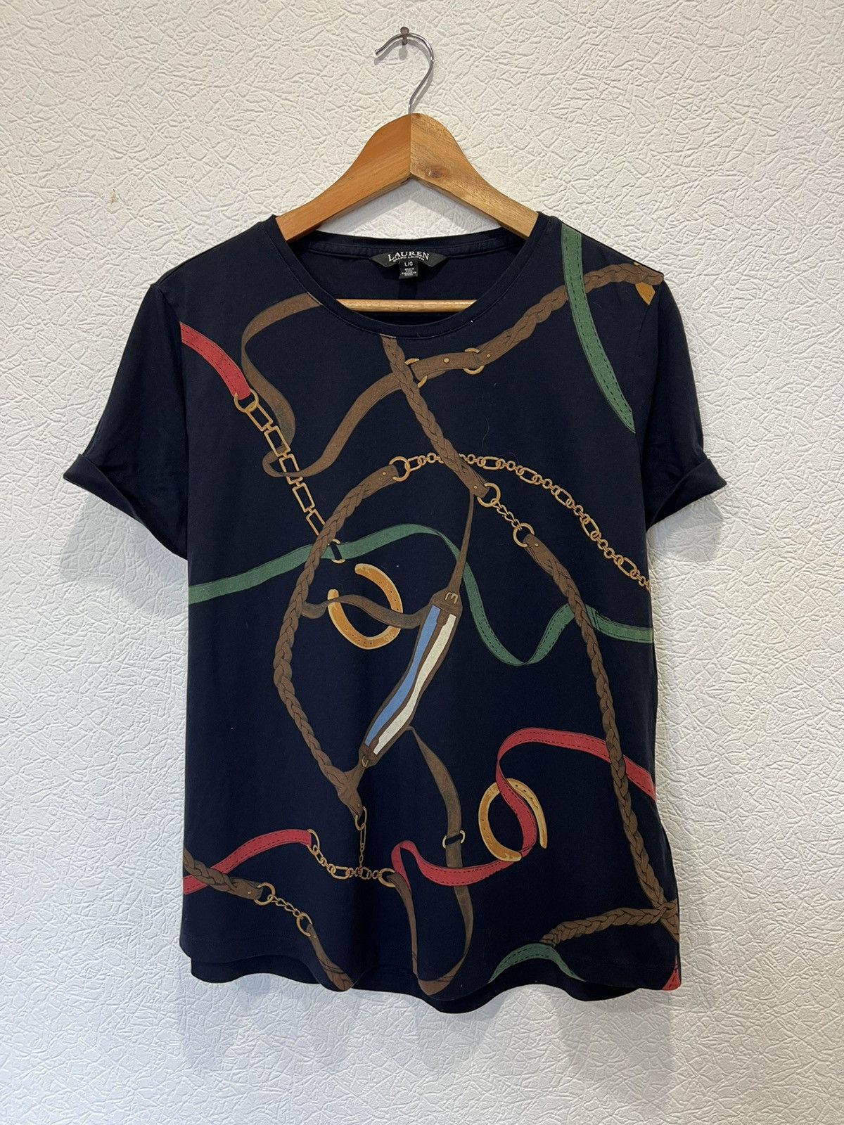 Ralph Lauren Lauren Ralph Lauren Blue Womens T Shirt Tee Size L / US 10 / IT 46 - 1 Thumbnail
