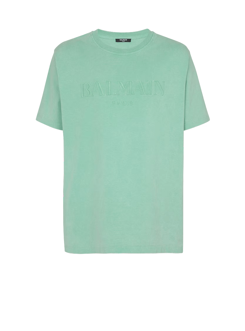 Balmain o1s1wg110925 Loose T-Shirt in Green Size US S / EU 44-46 / 1 - 1 Thumbnail