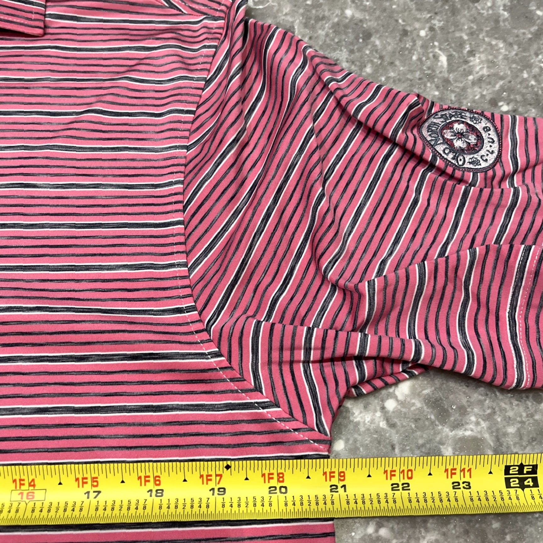 Footjoy FootJoy Polo Shirt Mens S Pink Stripe Golf Activewear Shirt Size US S / EU 44-46 / 1 - 4 Thumbnail