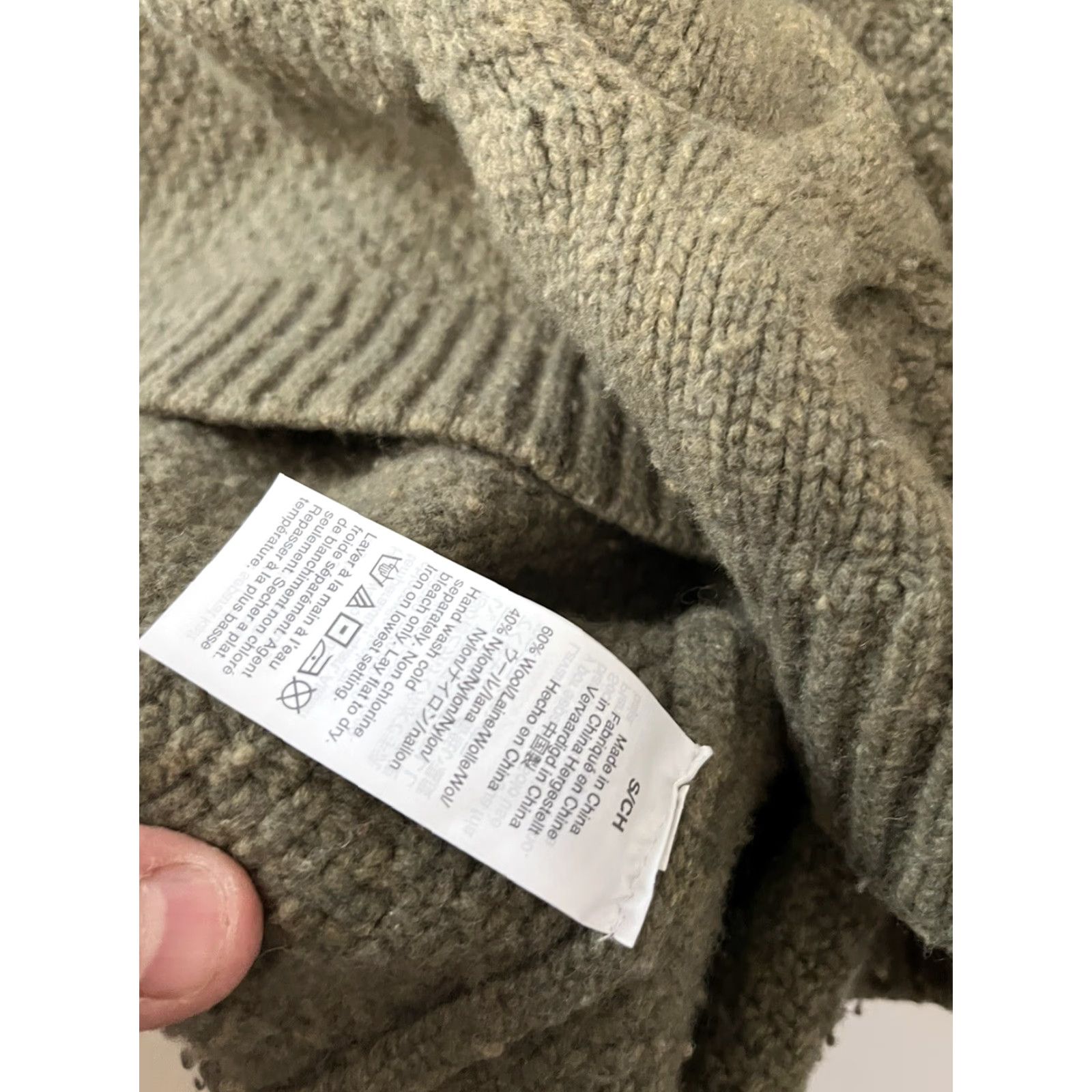 J.Crew J.CREW Sweater Crew Neck Cable Knit Pointelle Popcorn Wool Blend Sz S Green Womens Pullover Knit Open-Knit Fall Winter Size S / US 4 / IT 40 - 3 Thumbnail