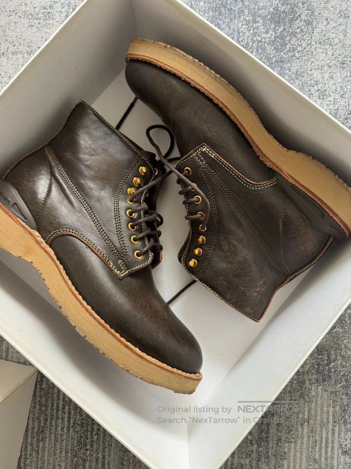 Visvim visvim virgil boots in rich brown leather. Size US 10.5 / EU 43-44 - 1 Thumbnail