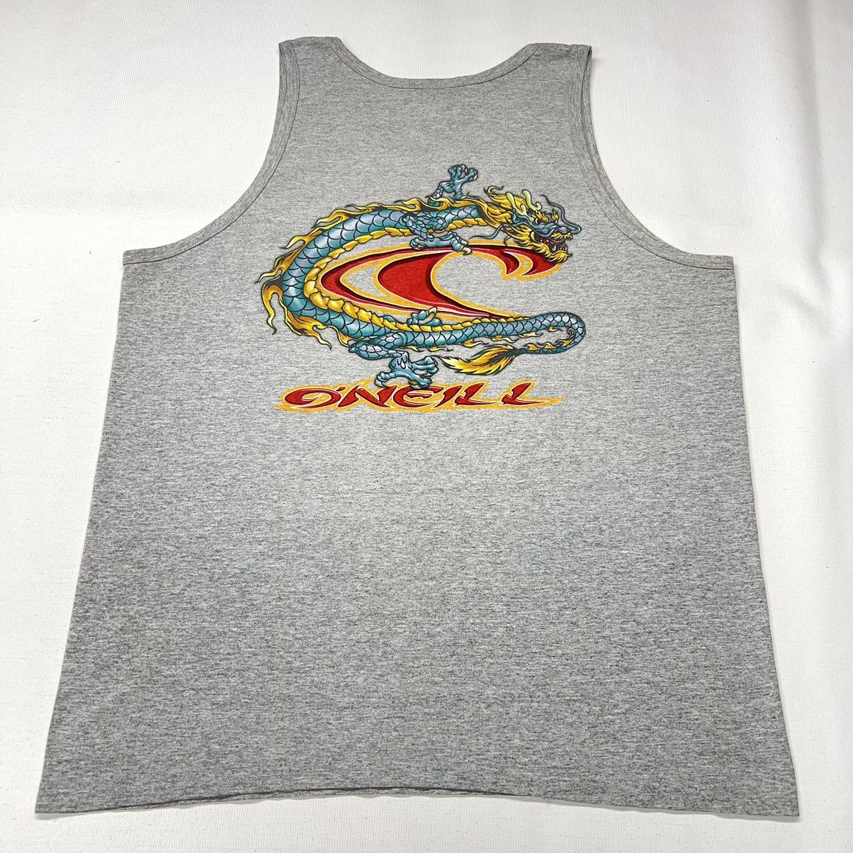 O'Neill × Vintage O’Neill Tee Shirt Grey Sleeveless Dragon Graphic Y2K Size US XL / EU 56 / 4 - 1 Thumbnail