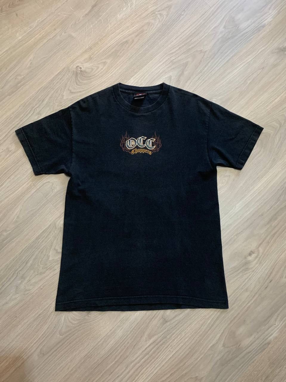 Vintage × West Coast Choppers Vintage Orange County Choppers Y2K Flame Faded Tee Shirt Size US L / EU 52-54 / 3 - 2 Thumbnail