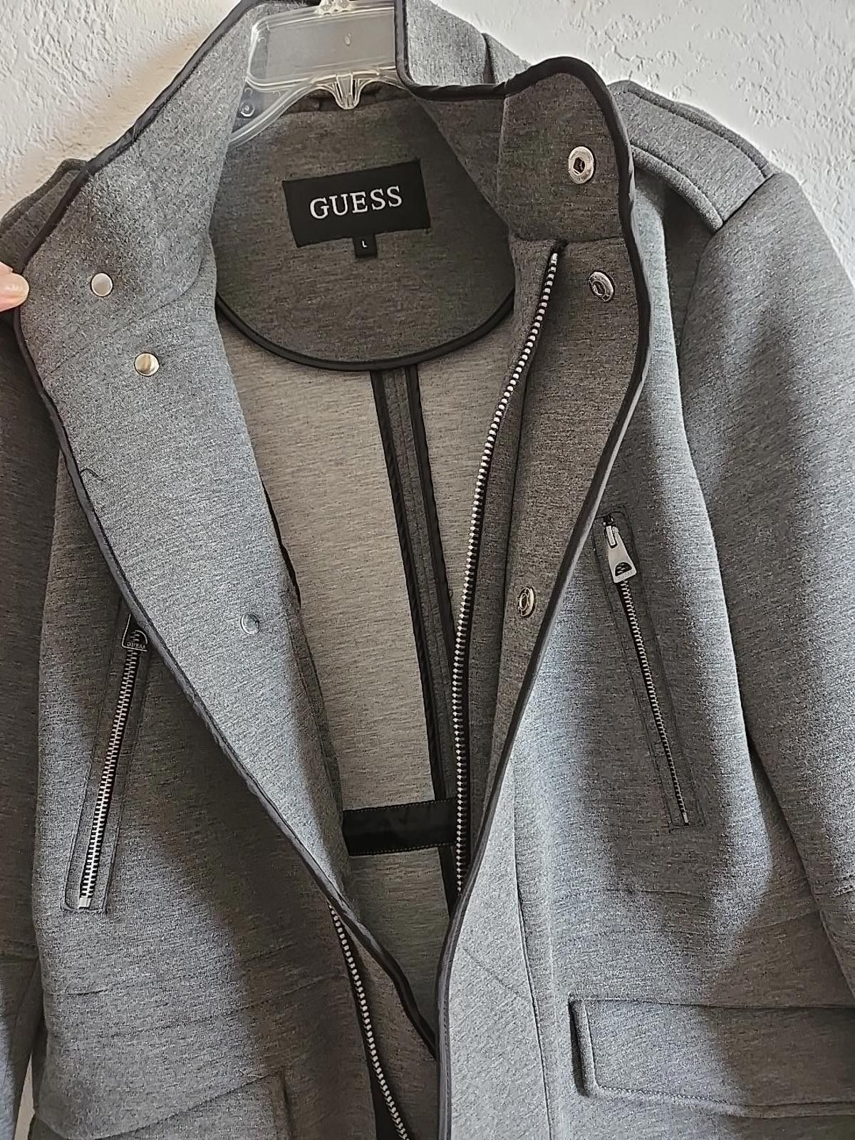 Guess Guess Uomo Mens Military Style Jacket Gray Zip Up $295 Size US L / EU 52-54 / 3 - 7 Thumbnail
