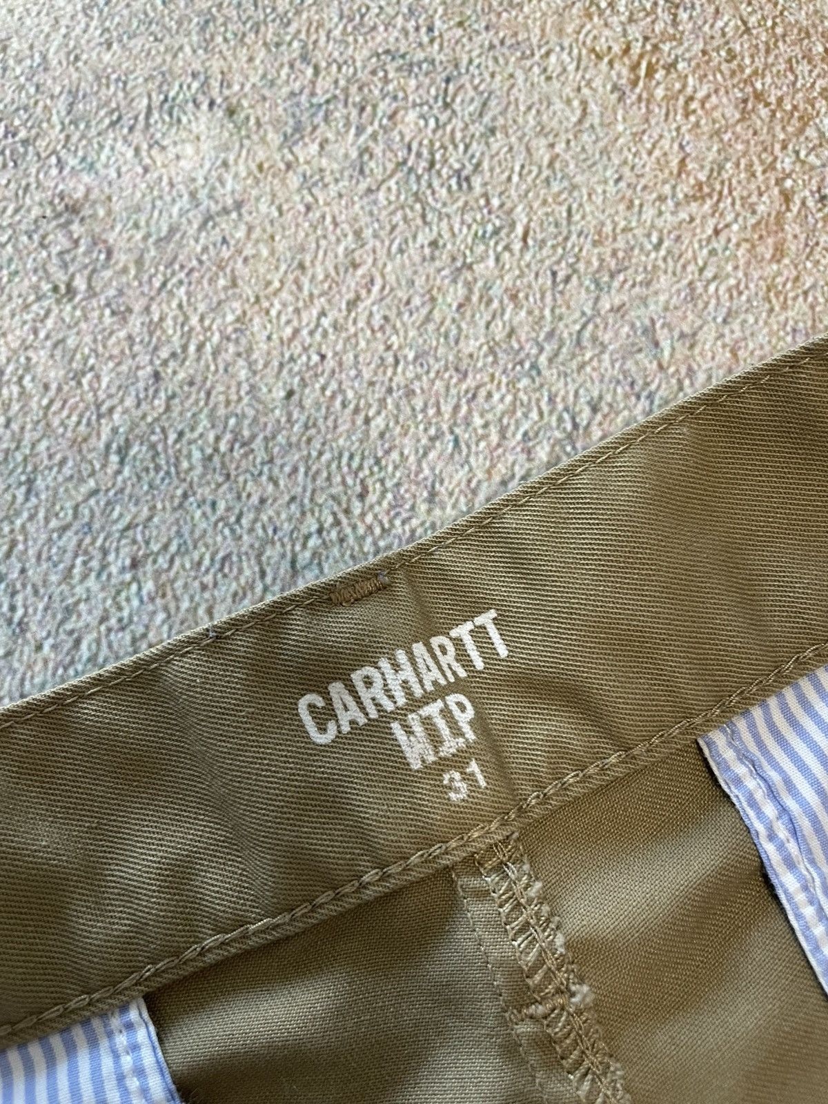 Carhartt Vintage Carhartt Wip Cotton Beige Shorts Size US 31 - 6 Thumbnail