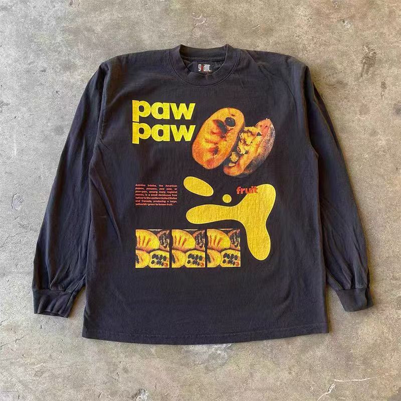 Japanese Brand × Vintage Black casual retro fruit print long sleeve tee Size US L / EU 52-54 / 3 - 1 Thumbnail