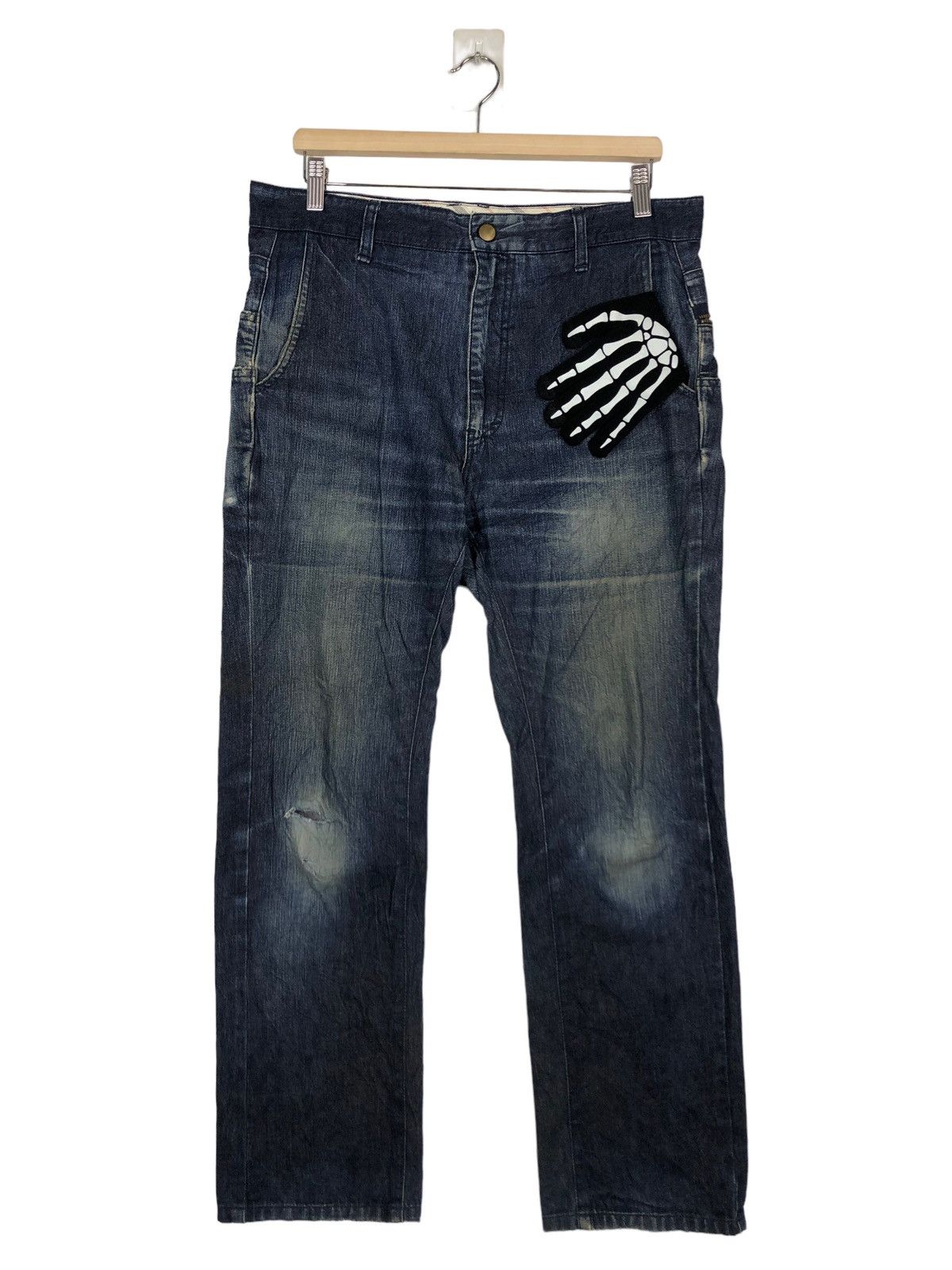 🔥90’s VINTAGE PHIL SMART UNION MADE JAPAN DISTRESSED DENIM