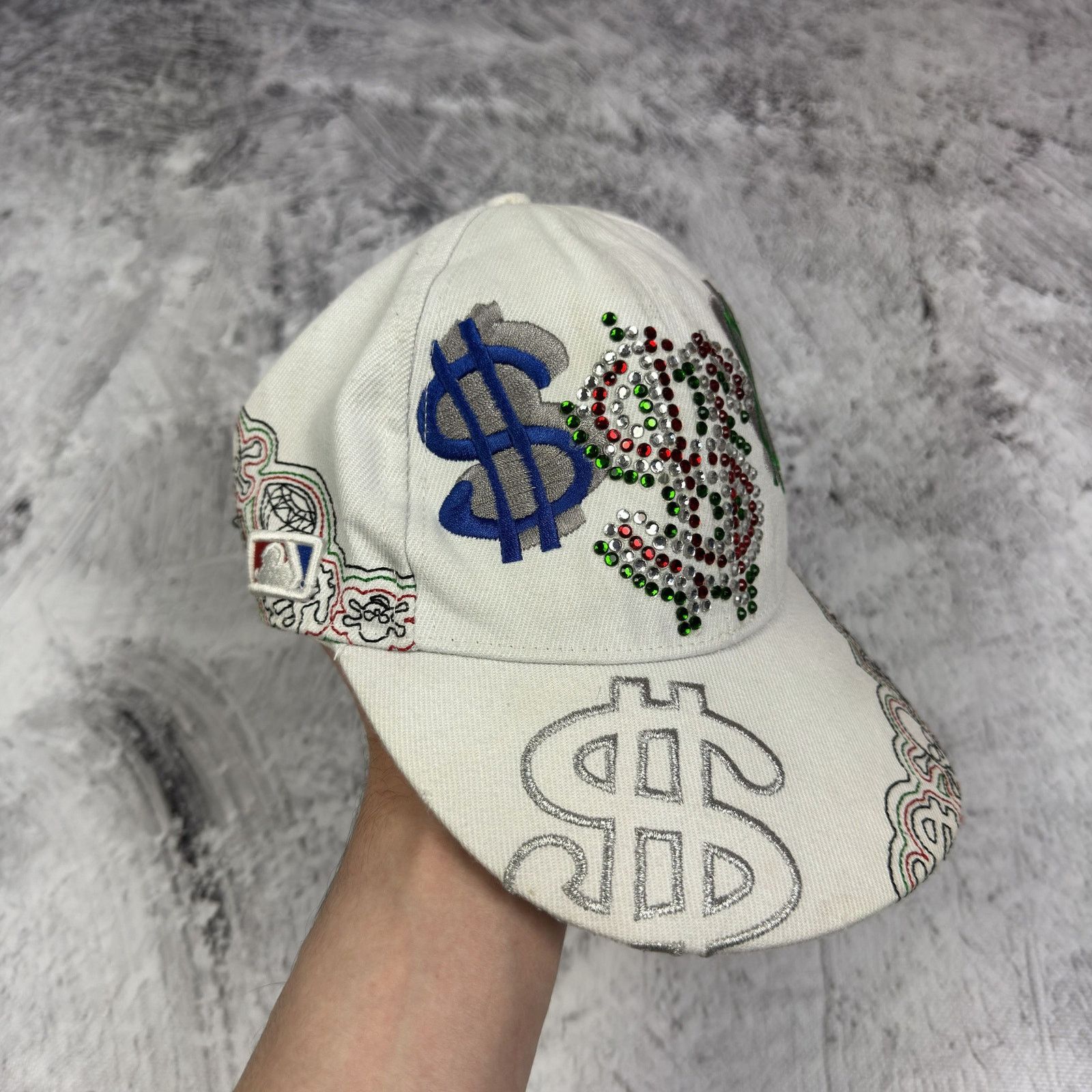 New Era Vintage New Era 2009 White Dollars Embroidered Hat Size ONE SIZE - 4 Thumbnail
