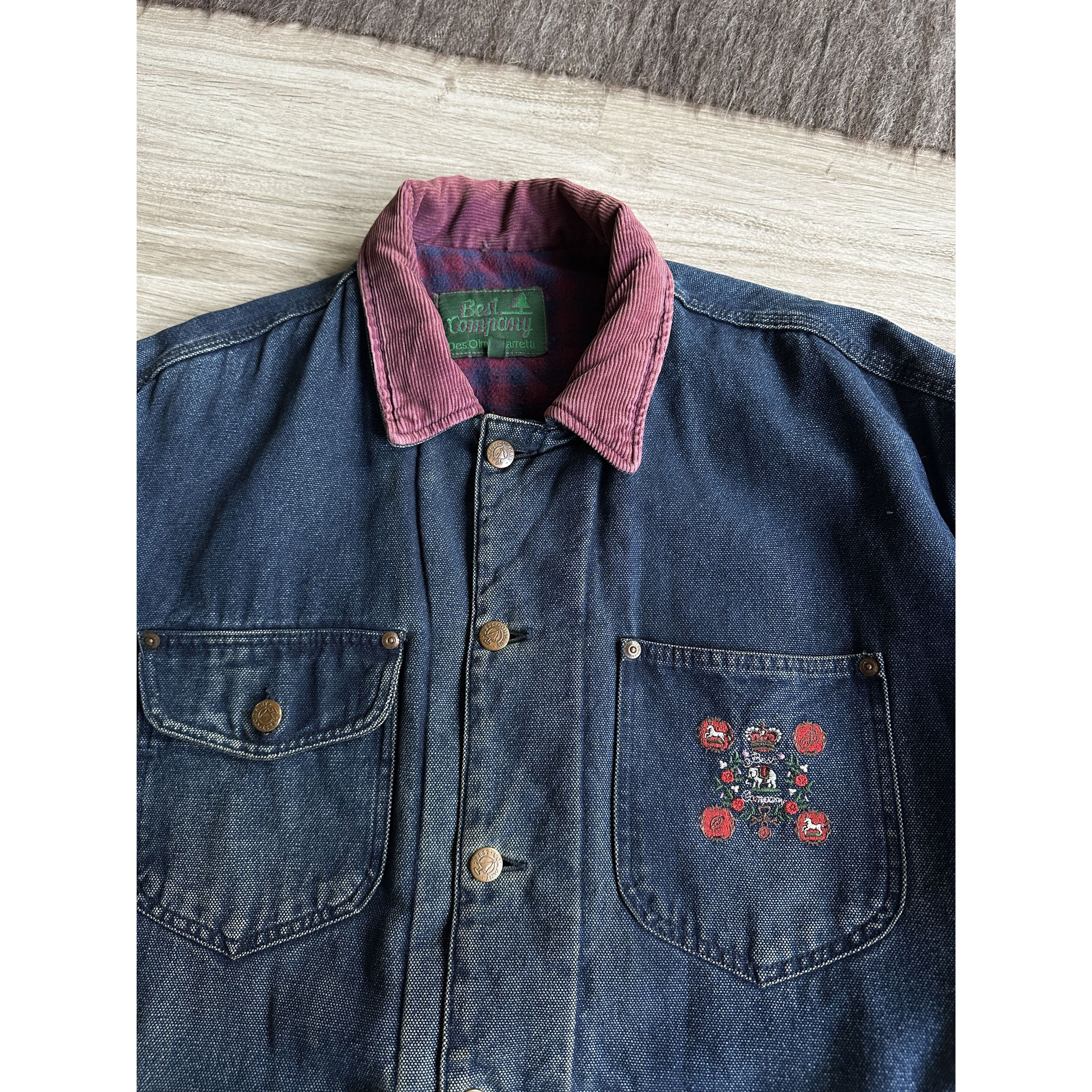 Massimo Osti Best Company Vintage Denim Workwear Coat Jacket 7968AC Size US XL / EU 56 / 4 - 3 Thumbnail