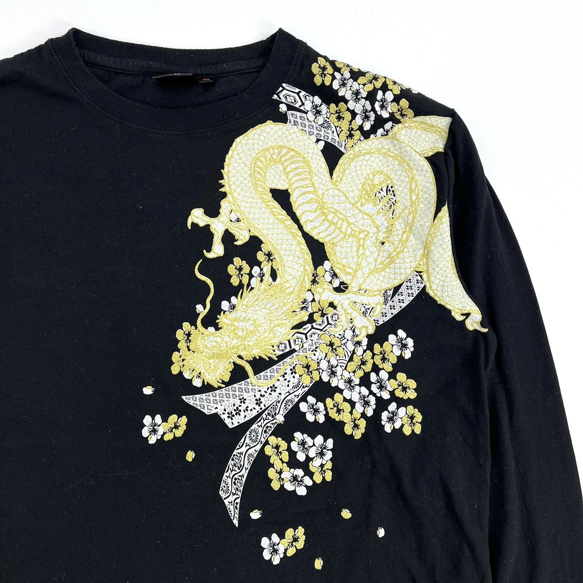 Bullet Noise Vintage Bullet Noise Dragon Flowers Ed Hardy Long Sleeve Y2K Size US XL / EU 56 / 4 - 14 Thumbnail