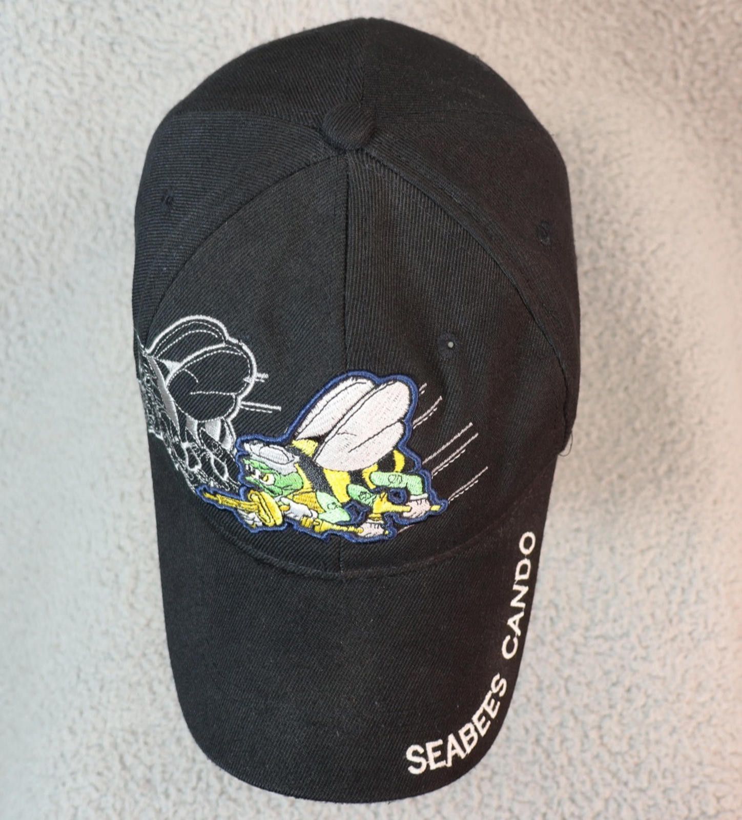 Other U.S. NAVY USN Naval Sea Bees Battalion Hat Cap Black Cursed Size ONE SIZE - 4 Thumbnail