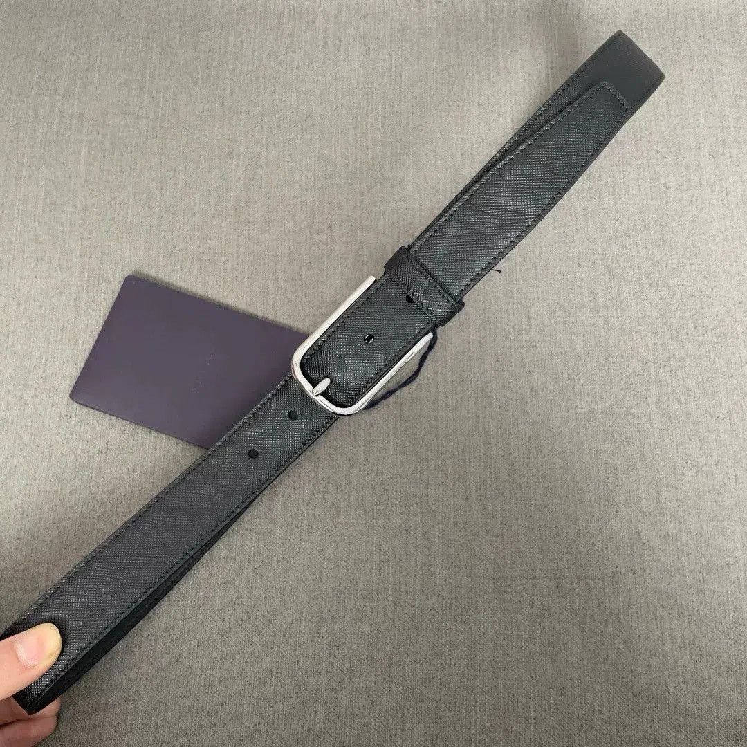 Prada Prada Classic Cross-Grain Leather Belt. Size ONE SIZE - 4 Thumbnail