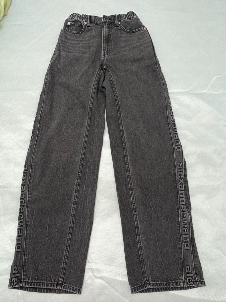 Alexander Wang Alexander Wang Gray Wide-Leg Jeans- Size 23" - 1 Thumbnail