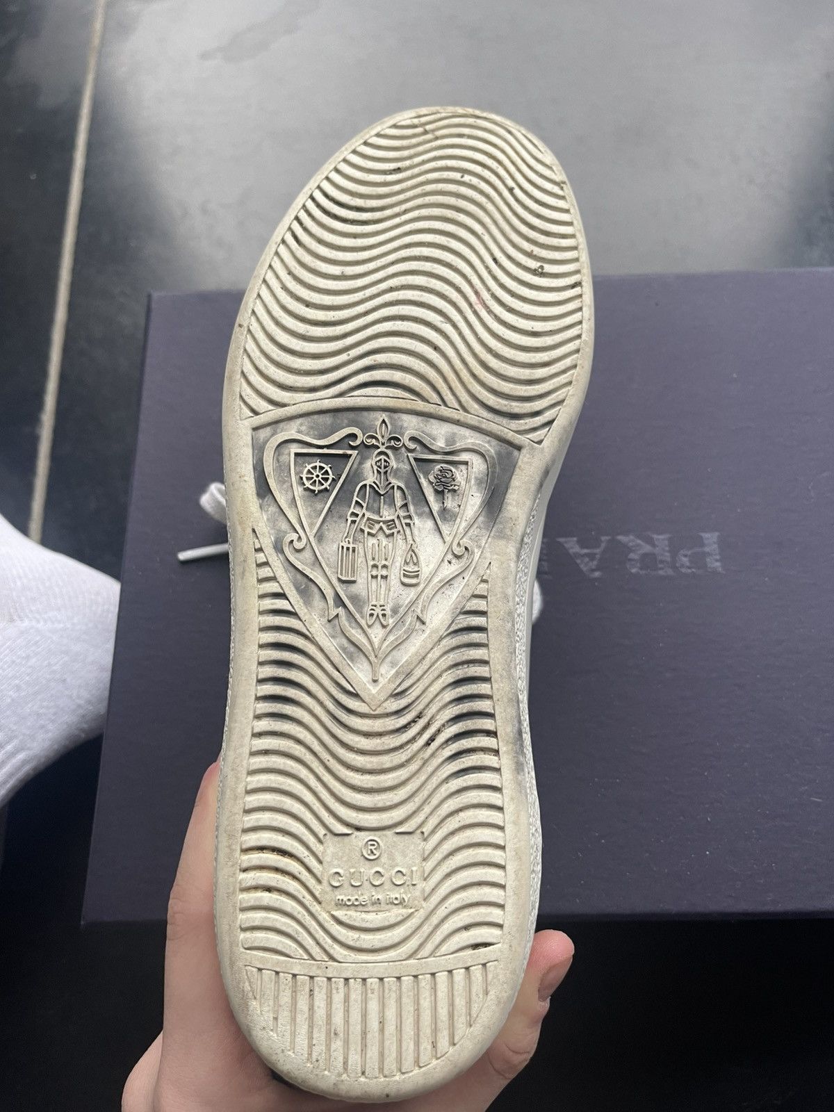 Gucci New Ace Tennis-embroidered Leather Low-top Sneakers Size US 7.5 / EU 40-41 - 6 Thumbnail