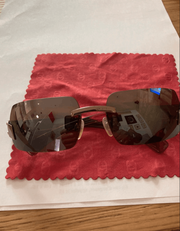 Chanel Chanel Sunglasses 4048 Rhinestone Logo Rimless Vintage Size ONE SIZE - 4 Thumbnail