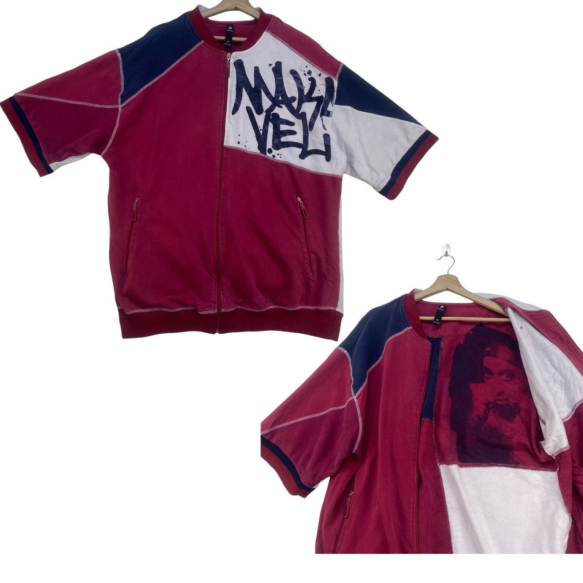 Makaveli × Rap Tees Makaveli Tupac Shakur Rap Tee Short Sleeve Color Block Size US L / EU 52-54 / 3 - 1 Thumbnail