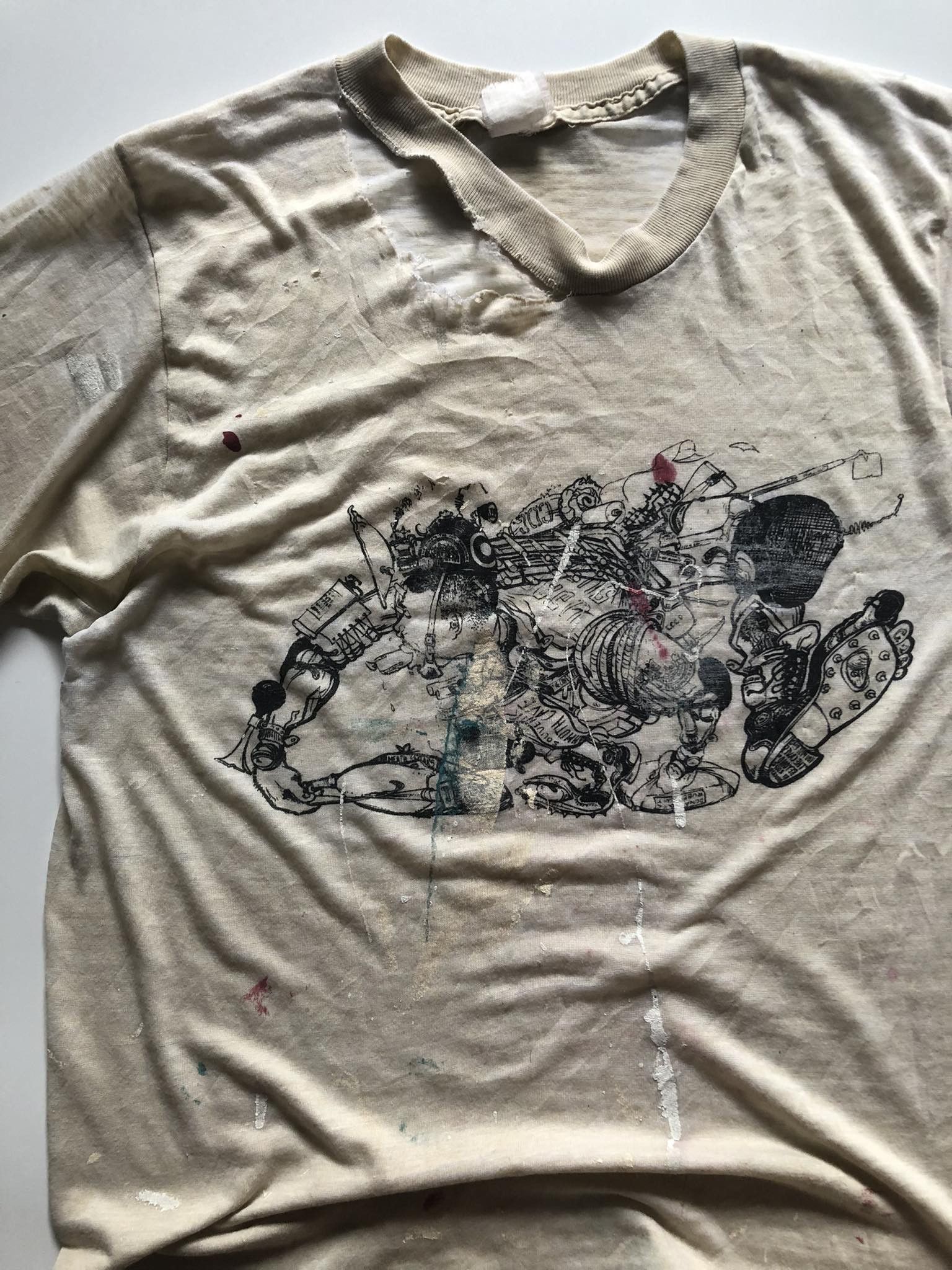 Vintage Vintage Cyberpunk Art Thrashed Shirt Size US XS / EU 42 / 0 - 3 Thumbnail