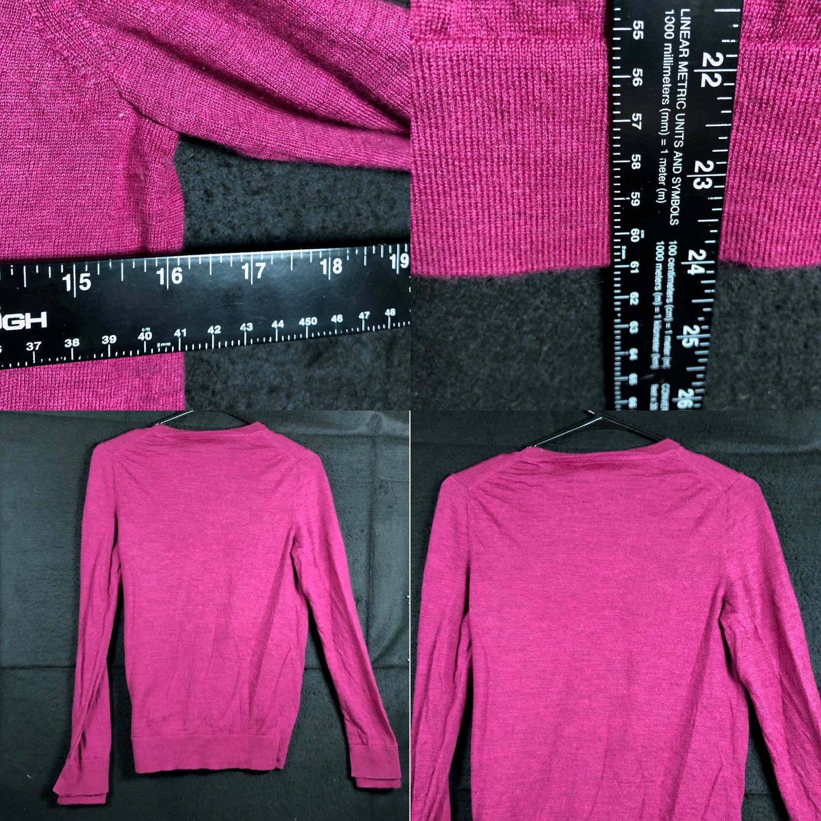 Banana Republic Banana Republic Womens Sweater Purple 100% Merino Wool Long Sleeve M - Casual Workwear Knit Pullover Crew Neck Solid Size M Womens Pullover Sweater Size M / US 6-8 / IT 42-44 - 8 Thumbnail