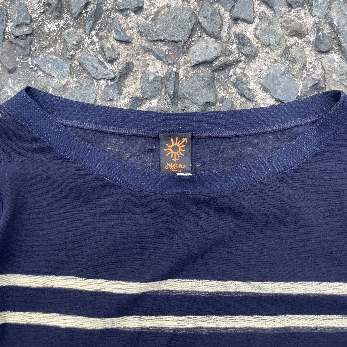 Jean Paul Gaultier JEAN PAUL GAULTIER SOLEIL MESH STRIPE LONGSLEEVE Size L / US 10 / IT 46 - 3 Thumbnail