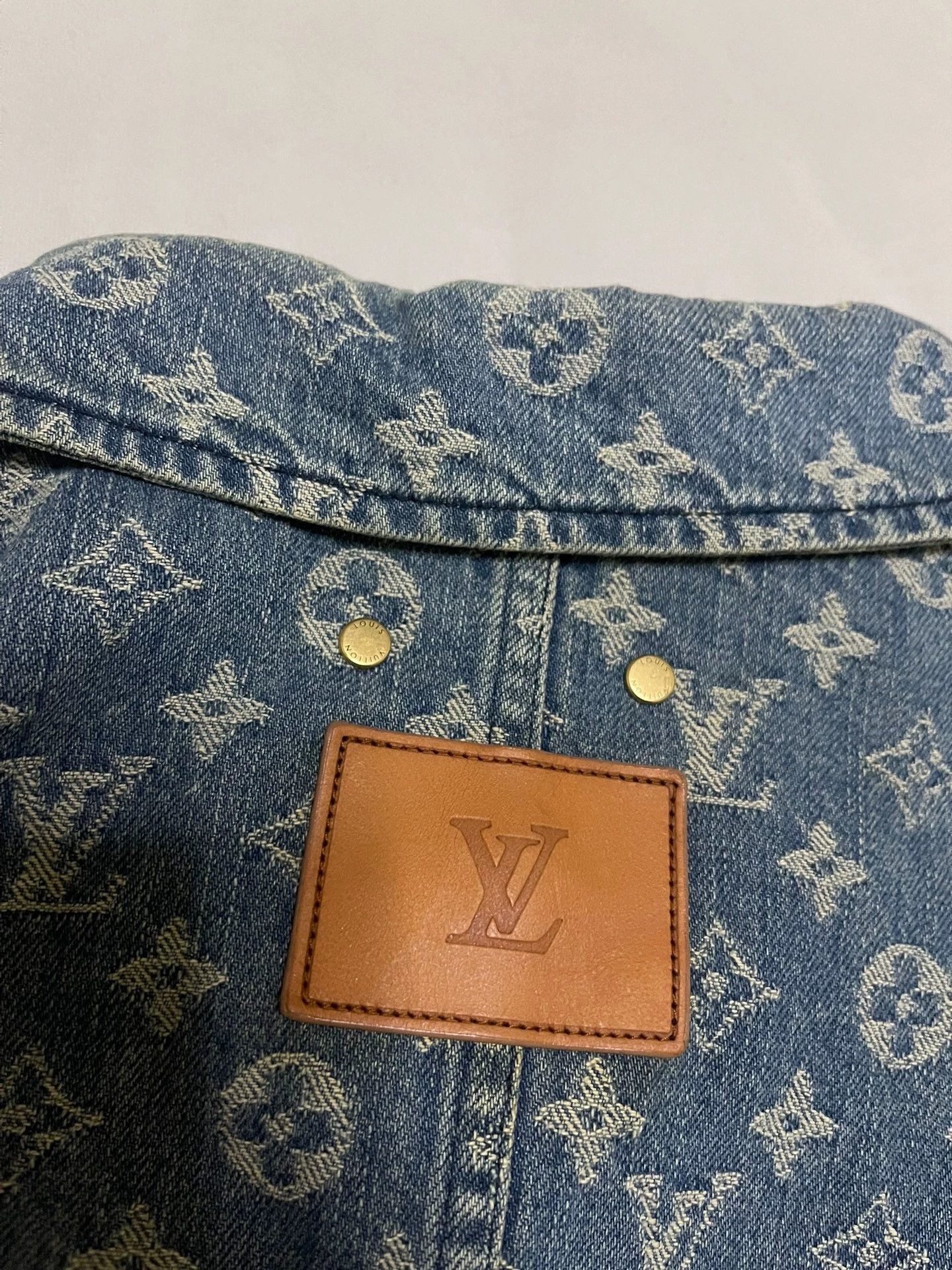 Louis Vuitton Supreme x LV Denim Full Print Monogram Jacket Size 50 Size US M / EU 48-50 / 2 - 4 Thumbnail