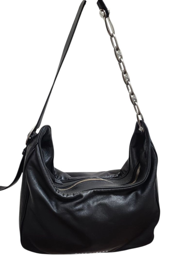 Marc Jacobs MARC JACOBS THE TEMPO LEATHER HOBO SHOULDER BAG BLACK Size ONE SIZE - 11 Thumbnail