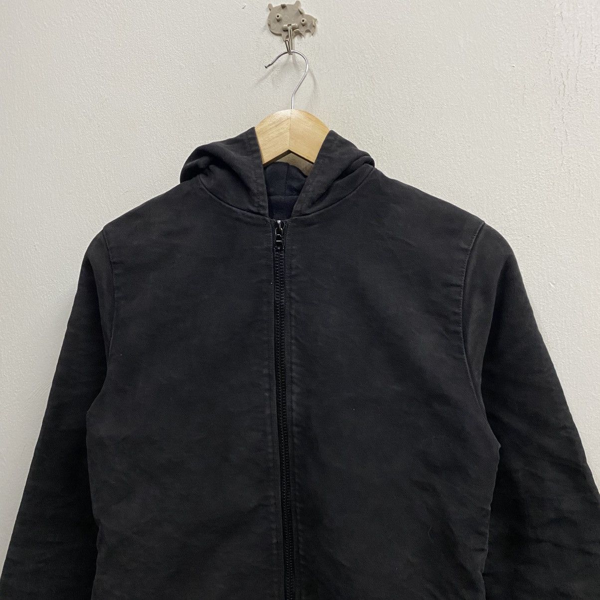A.P.C. Vintage A.P.C. Suede Cotton Plain Zipper Hoodie Size US S / EU 44-46 / 1 - 4 Thumbnail