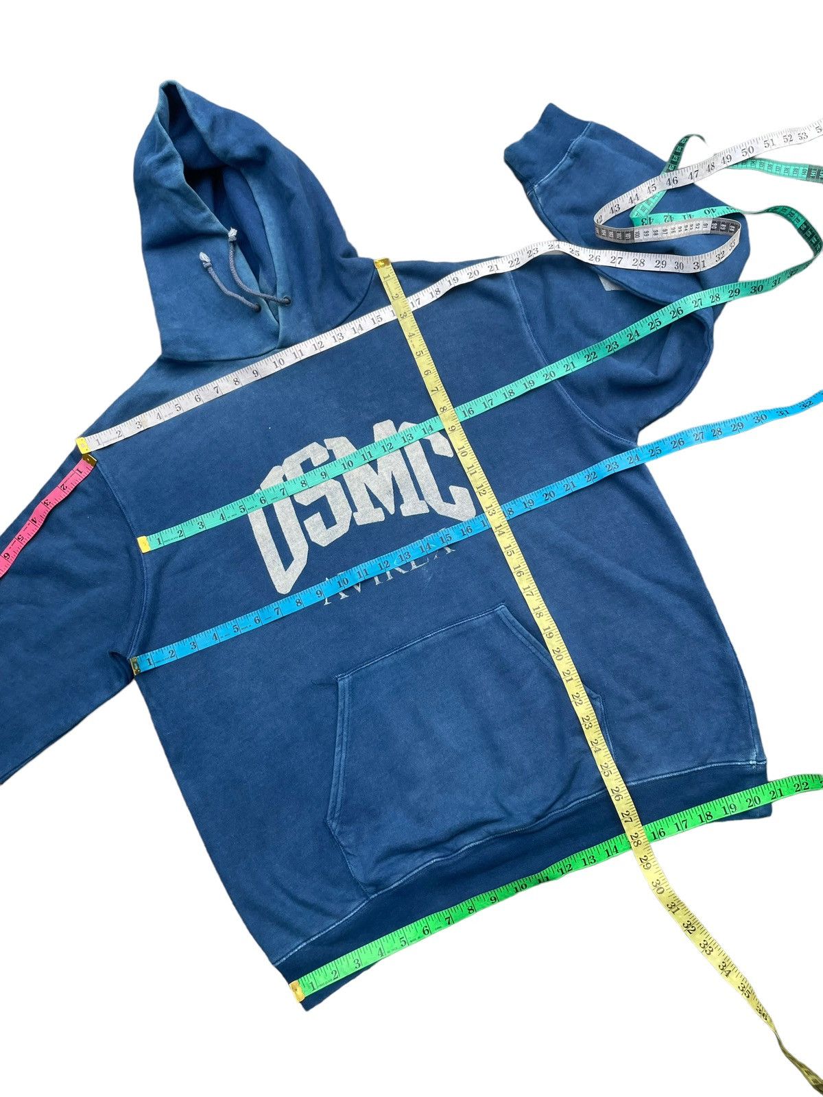 Avirex Avirex Usmc Faded Wash Hoodie Size US XL / EU 56 / 4 - 12 Thumbnail