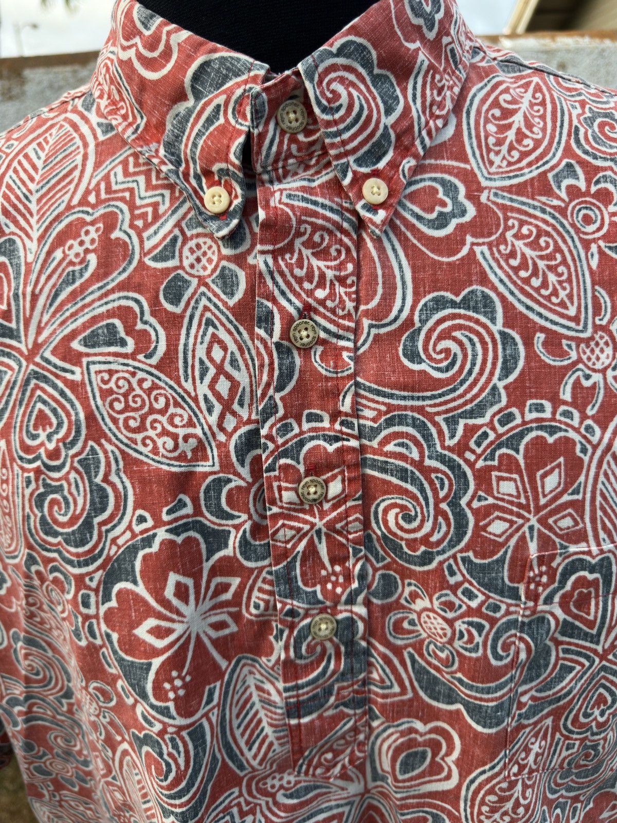 Reyn Spooner Reyn Spooner Hawaiian Print 3/4 Button Red Men's XXL Size US XXL / EU 58 / 5 - 3 Thumbnail