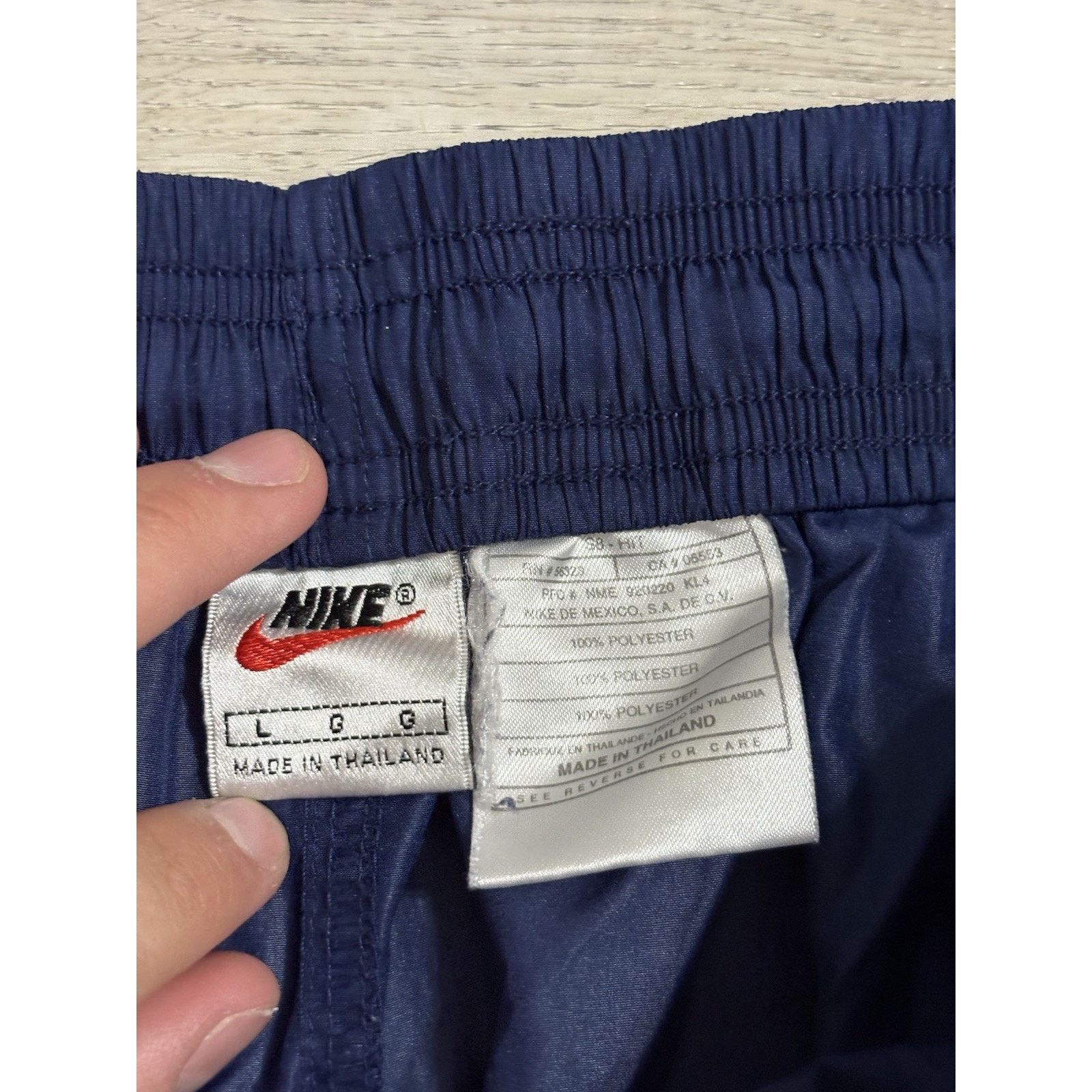 Nike Vintage 90s Nike Logo Striped Nylon Track Shorts - Men Large Size US 28 / EU 44 - 4 Thumbnail