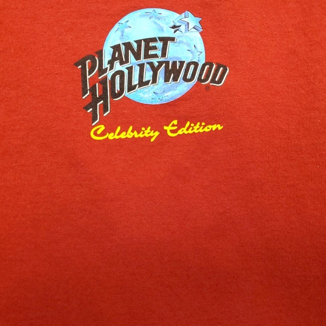 Planet Hollywood VINTAGE Planet Hollywood Shirt Mens M Red Crew Neck Cotton Jersey Short Sleeve Graphic Print 90s Sylvester Stallone Hercules O Clock Mens Size US M / EU 48-50 / 2 - 3 Thumbnail
