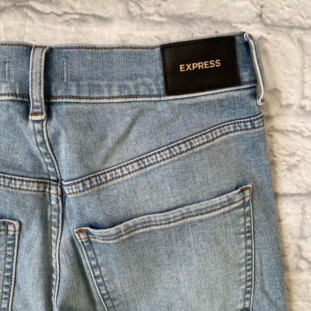 Express Express slim super high rise women 2 cotton blend distressed Size 26" / US 2 / IT 38 - 6 Thumbnail