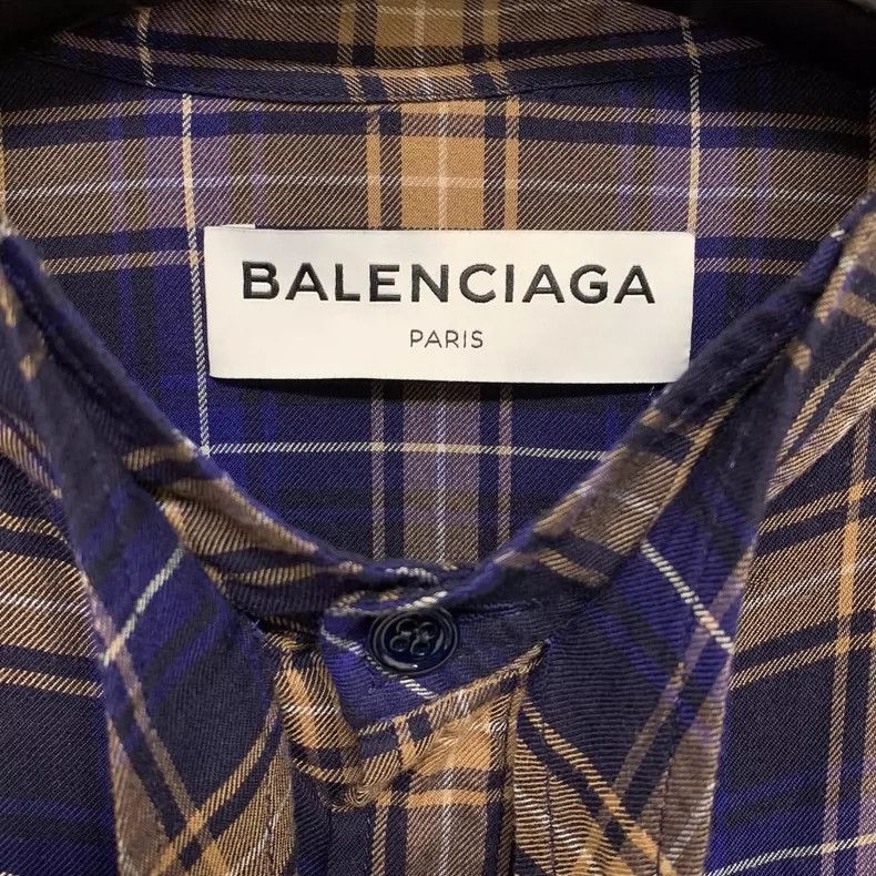 Balenciaga Balenciaga size 32 Checked Shirt with Back Logo Size S / US 4 / IT 40 - 2 Thumbnail