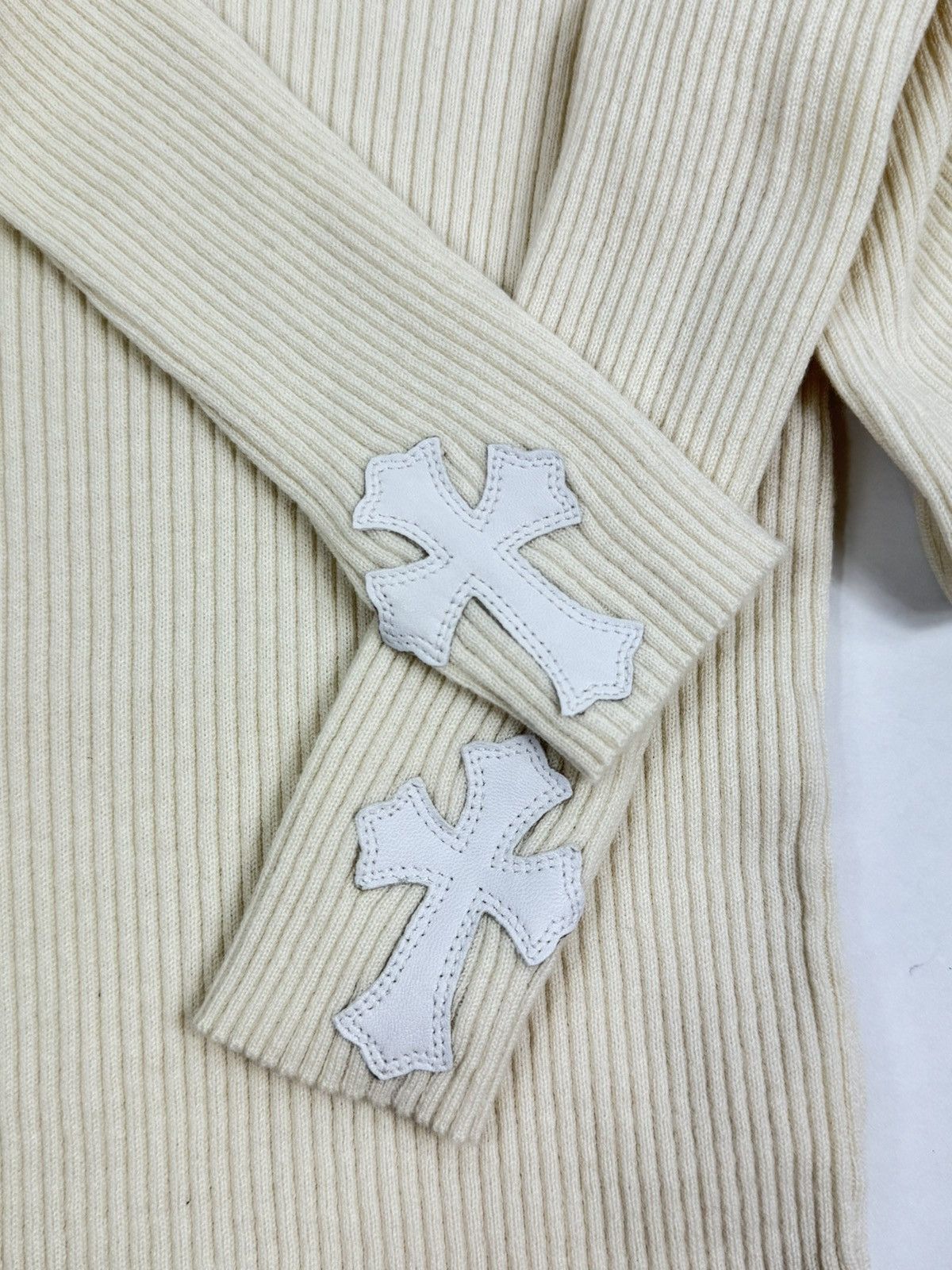 Chrome Hearts CASHMERE TURTLE NECK CROSS PATCH SLEEVE JUMPER (RARE) Size M / US 6-8 / IT 42-44 - 5 Thumbnail