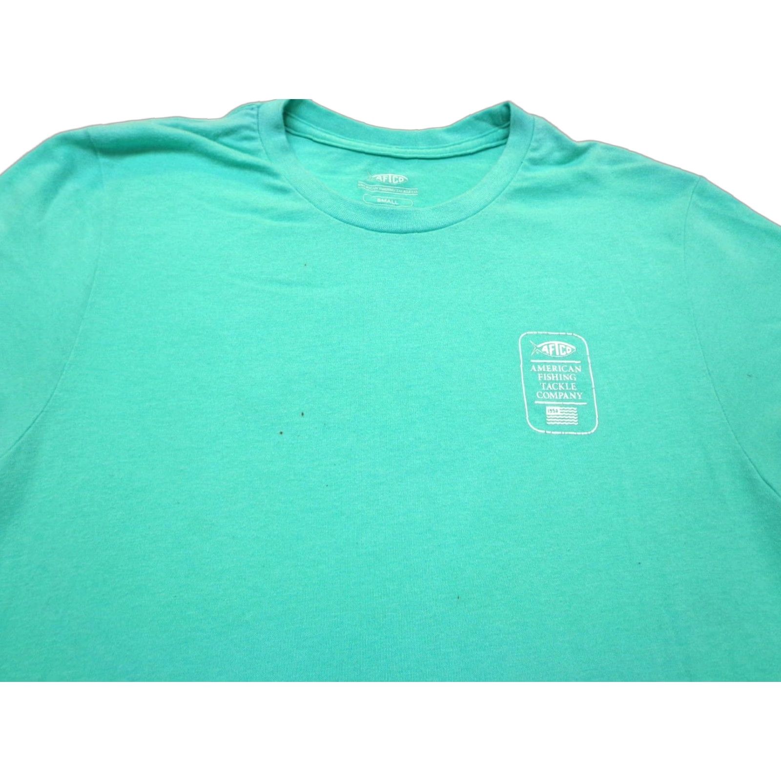 Vintage AFTCO T Shirt Graphic Light Green Size Small Flaws Size US S / EU 44-46 / 1 - 1 Thumbnail