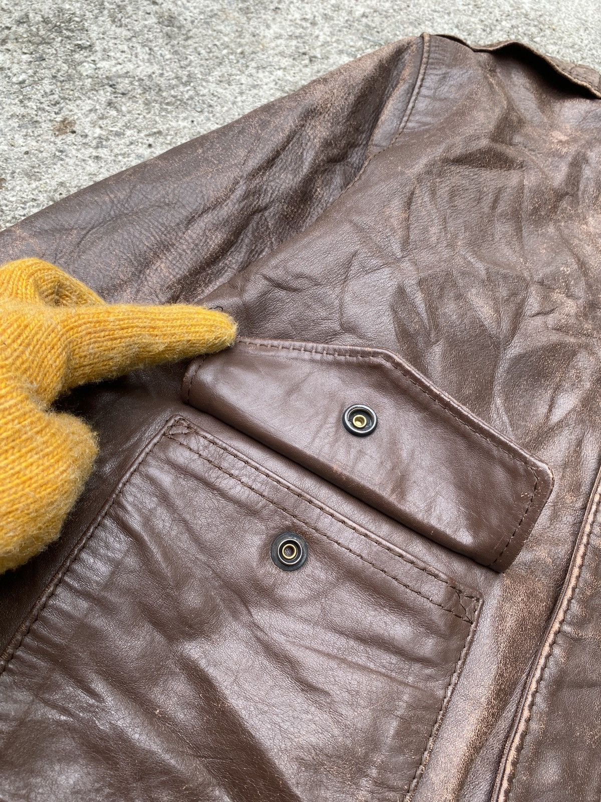 Aero Leathers 1970s Type A2 Aero Leather Us Army Patina Design Jacket Size US S / EU 44-46 / 1 - 13 Thumbnail