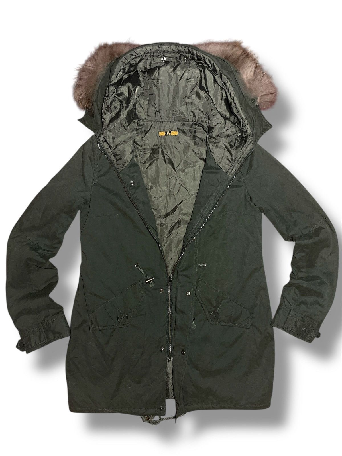 SLY SLY Fur Hooded Cargo Jacket Size US S / EU 44-46 / 1 - 9 Thumbnail