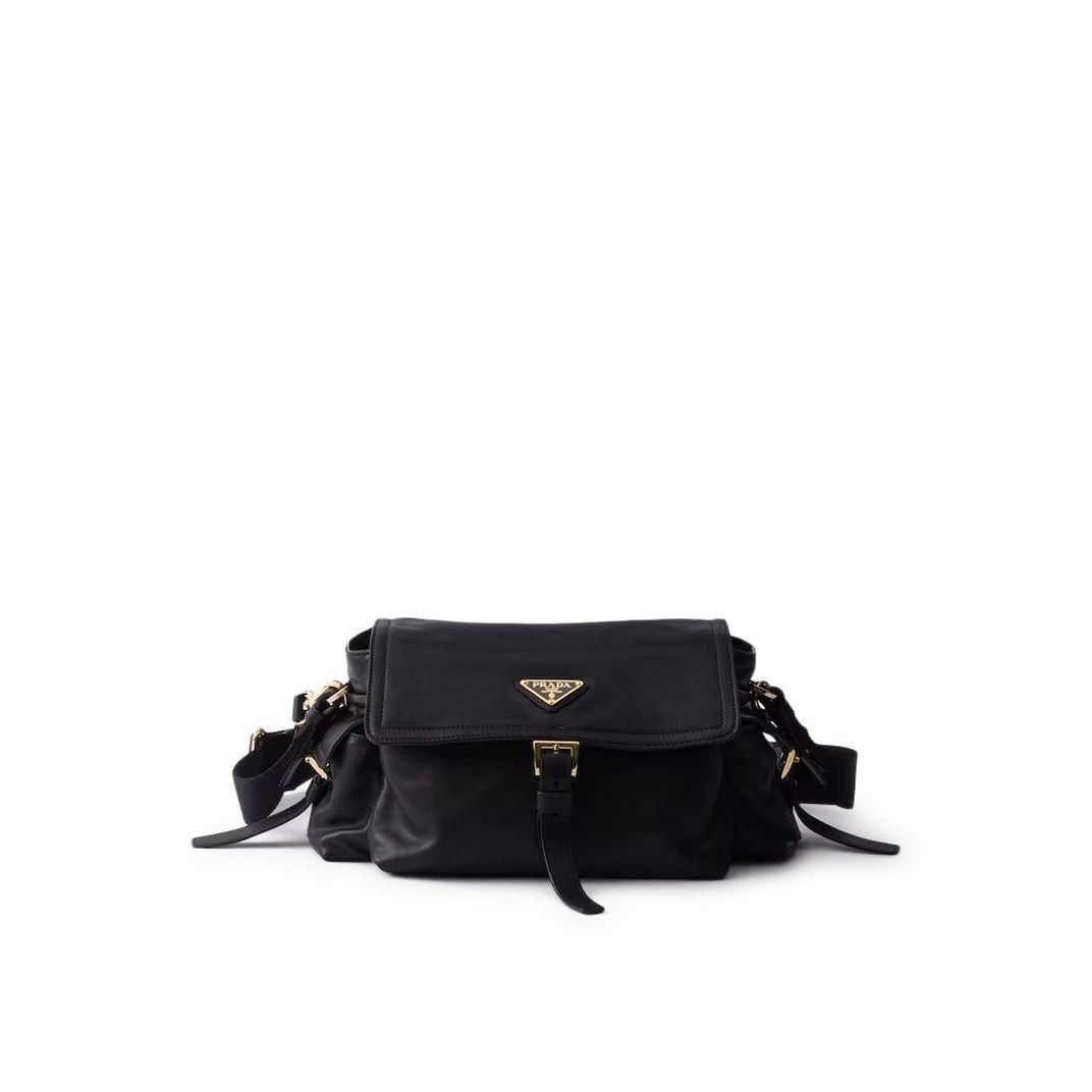 Prada PRADA Explore Medium Black Nappa Leather Shoulder Bag New & Size ONE SIZE - 1 Thumbnail