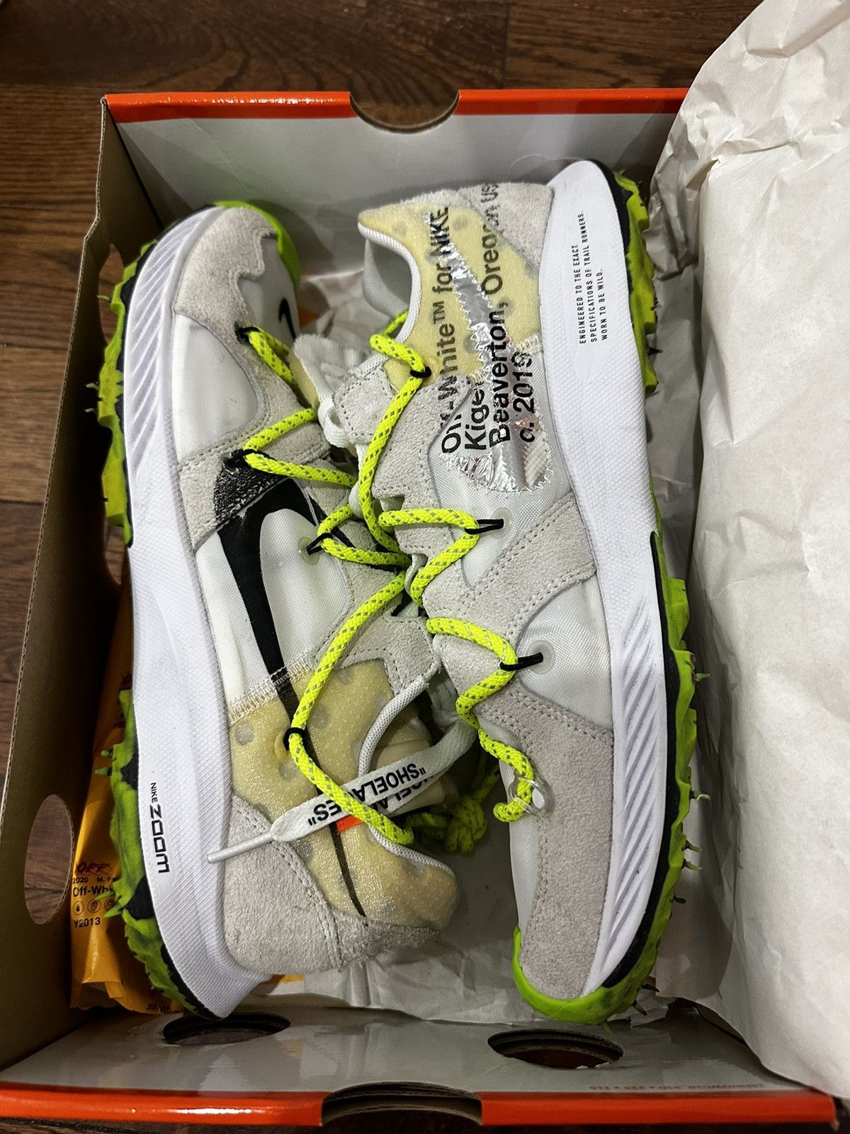 image of Nike Off-White Zoom Terra Kiger Shoes, Men's (Size 11)