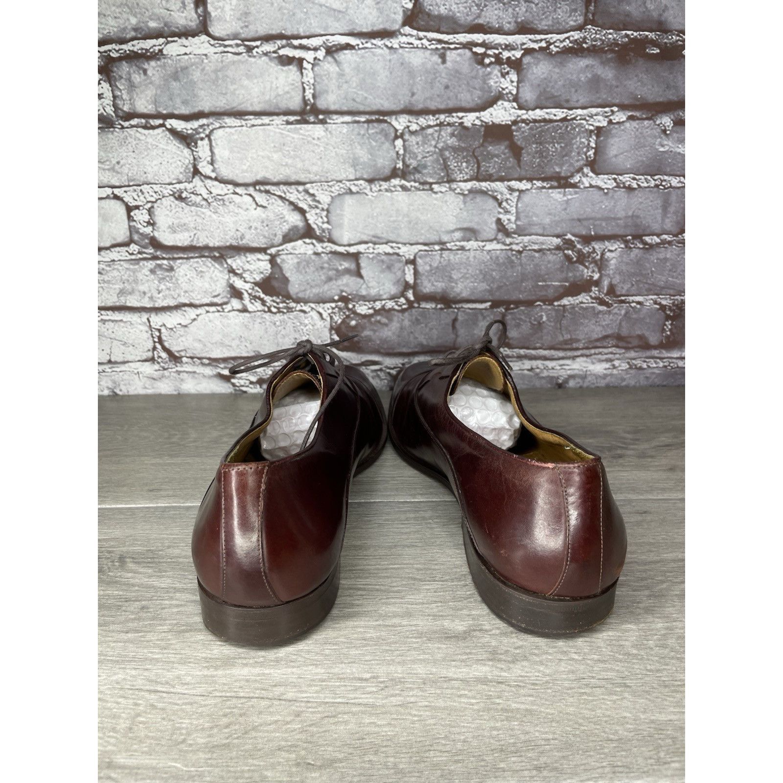 HARAGO Paragon Brown Leather Cap Toe Handmade Oxfords Lace Up Shoes Size US 11 / EU 44 - 5 Thumbnail