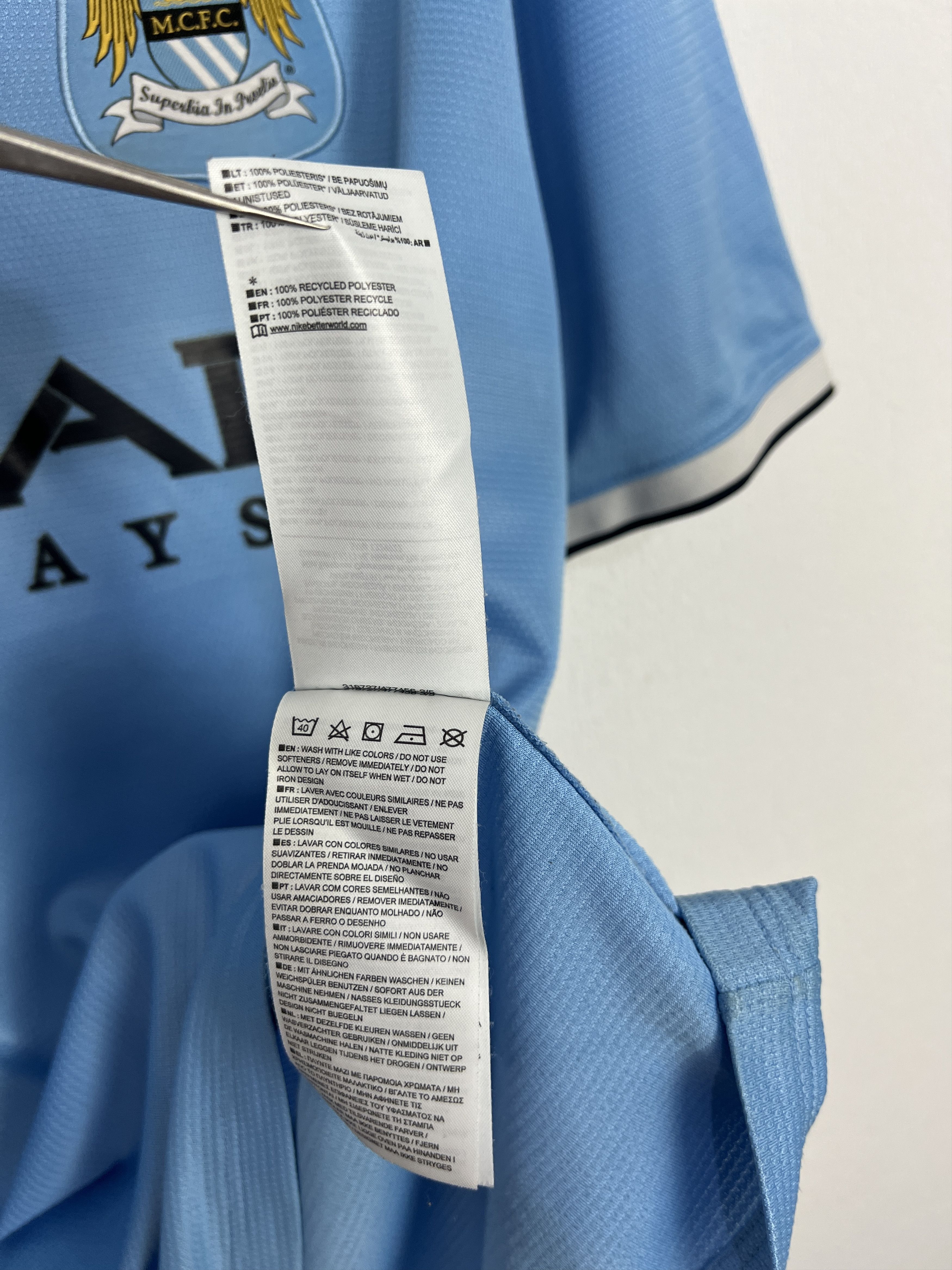 Nike Manchester City Home football shirt 2013 Soccer Nike Size US XL / EU 56 / 4 - 10 Thumbnail
