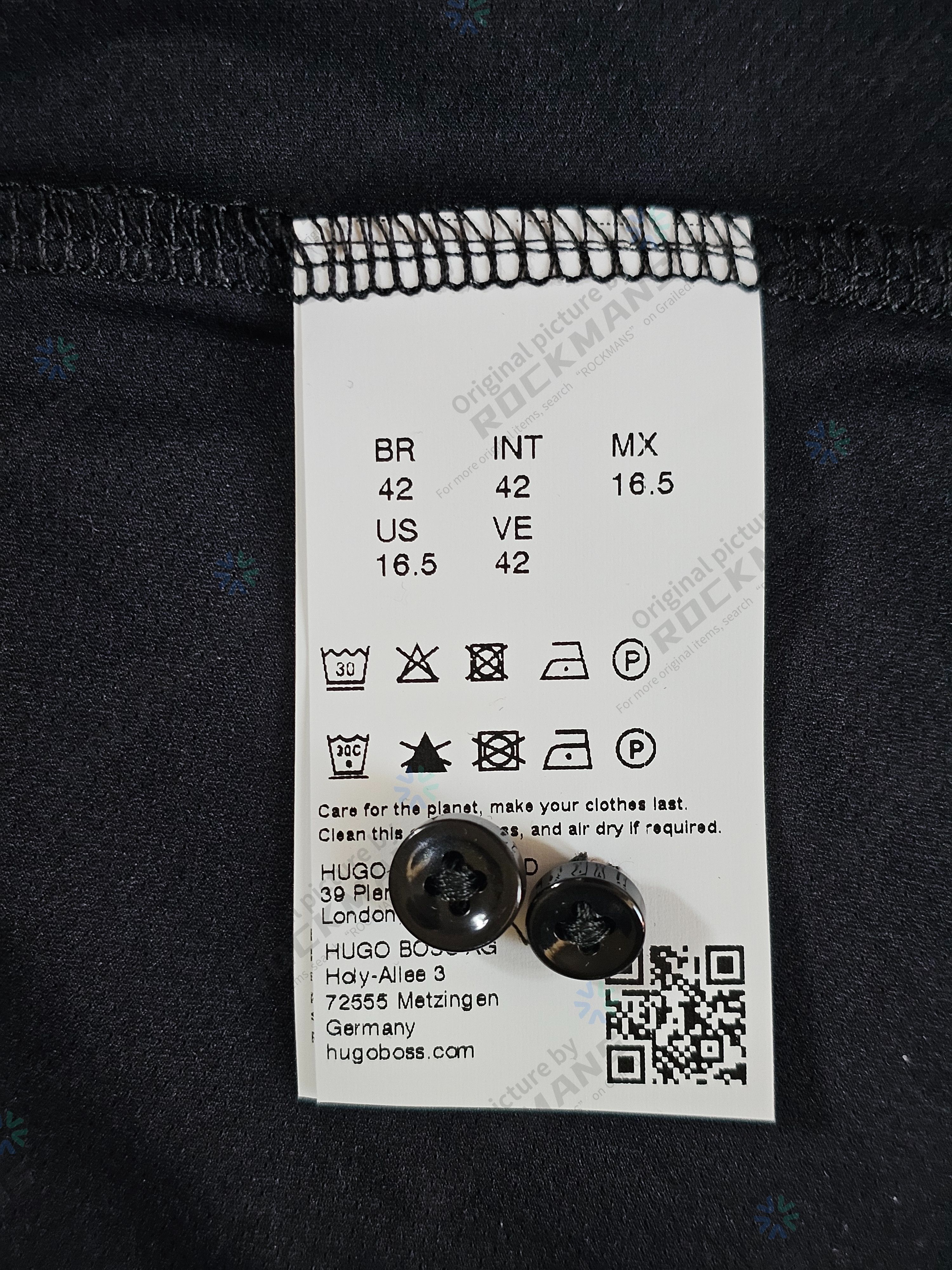 Hugo Boss BOSS Black Stretch Shirt Size 42 Size US M / EU 48-50 / 2 - 5 Thumbnail