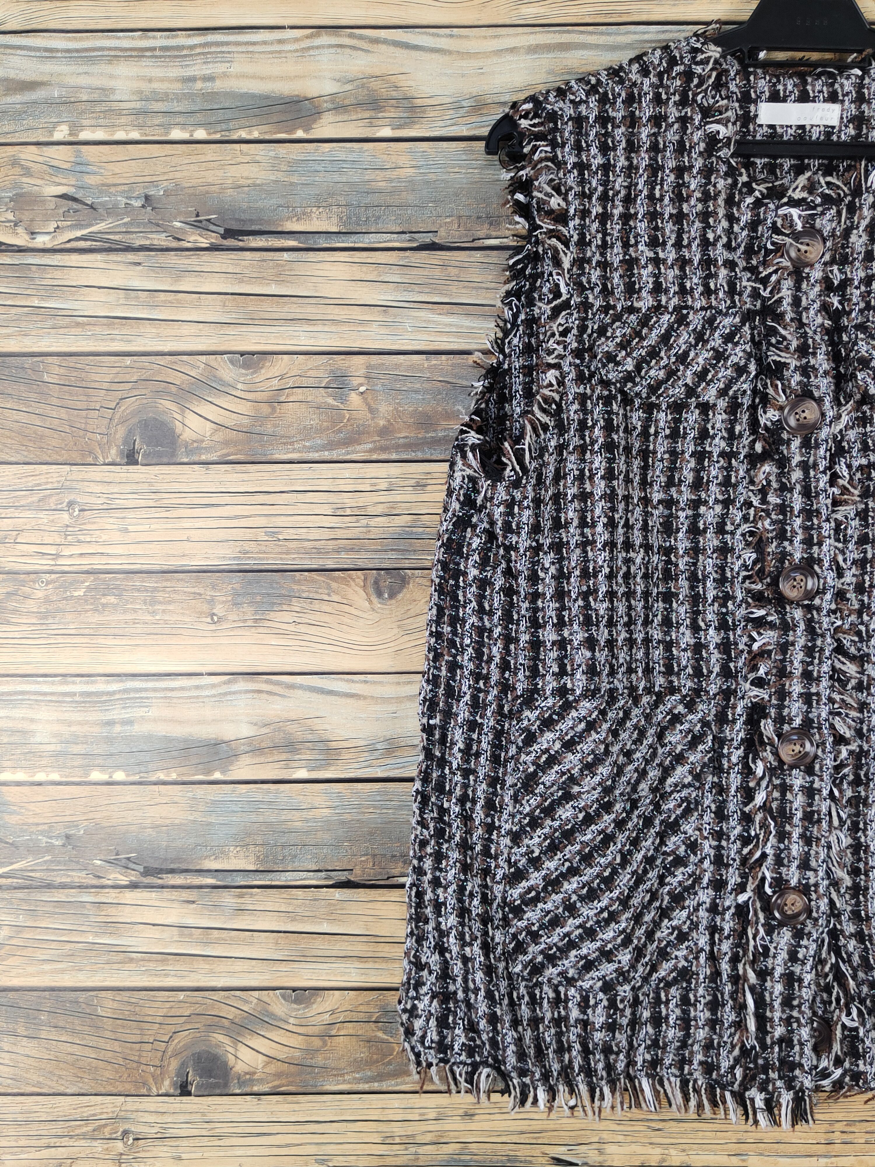 Homespun Knitwear × Japanese Brand Retro Fredy Couleur Black Brown Knitwear Vests Size M / US 6-8 / IT 42-44 - 3 Thumbnail