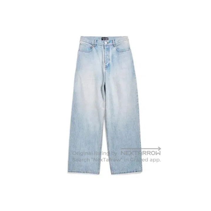 Balenciaga Balenciaga SS24 Wash Denim Wide-Leg Pants. Size US 27 - 1 Thumbnail